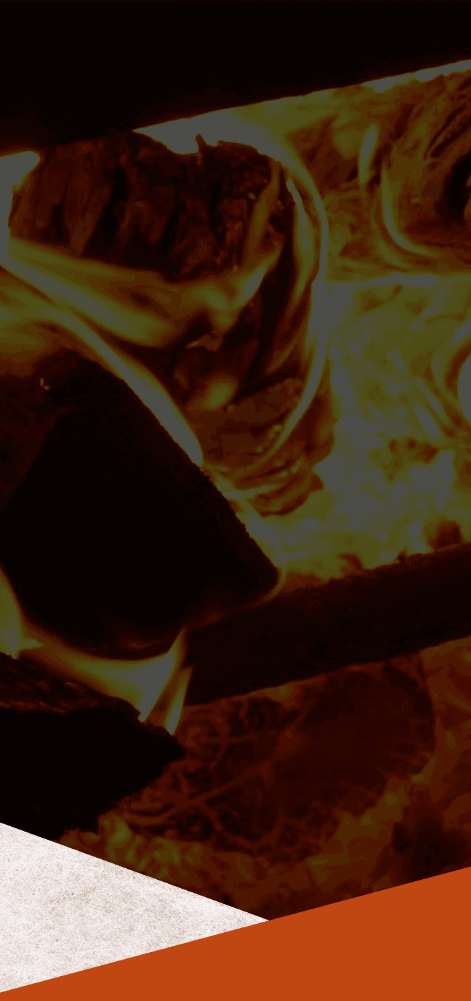 窯を炊いている写真